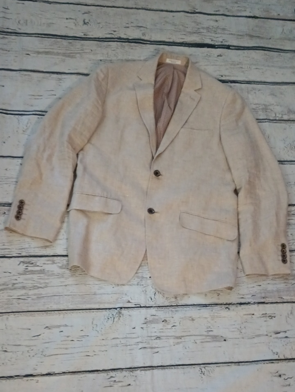 Baird Mcnutt Murano Men's Cream Natural Linen Blazer M